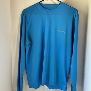 Columbia Omni -wick long sleeve blue top size medium base layer